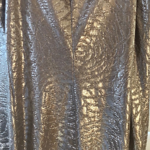 Gold One Shoulder Accent Dress - Picture 2 of 4